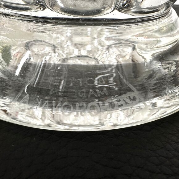 VTG Mid Century Modern Czechoslovakian Glass Decanter Barware Original Stoppers - Picture 4 of 9